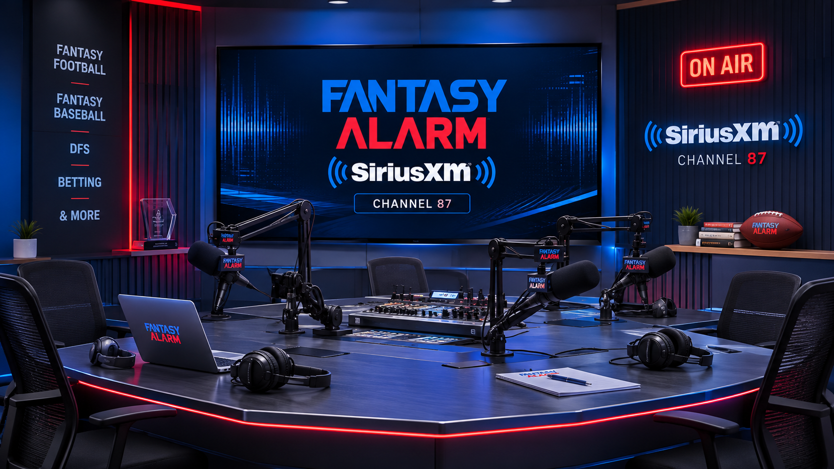 The Fantasy Alarm Radio Show broadcasting live from the SiriusXM studio